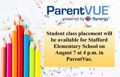 Paperwork forms can be picked up in room 115. . Parentvue stafford